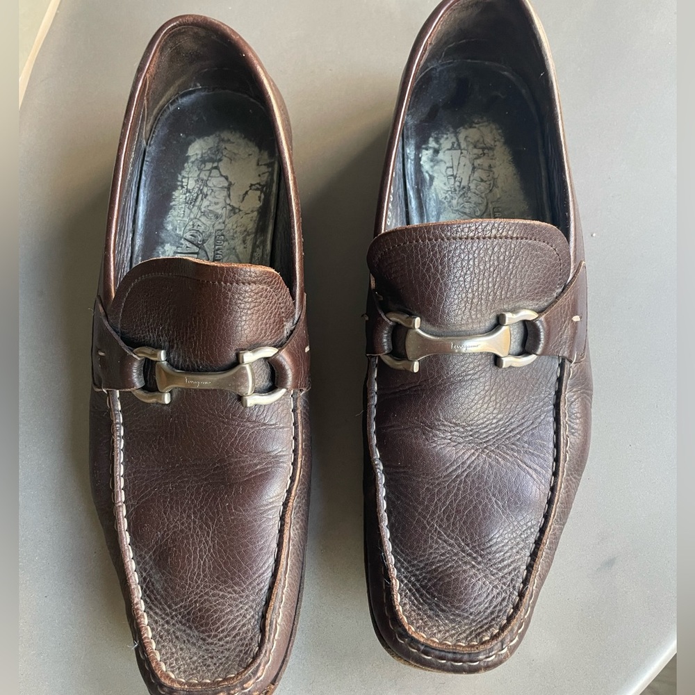 Brown leather Ferragamo Loafers